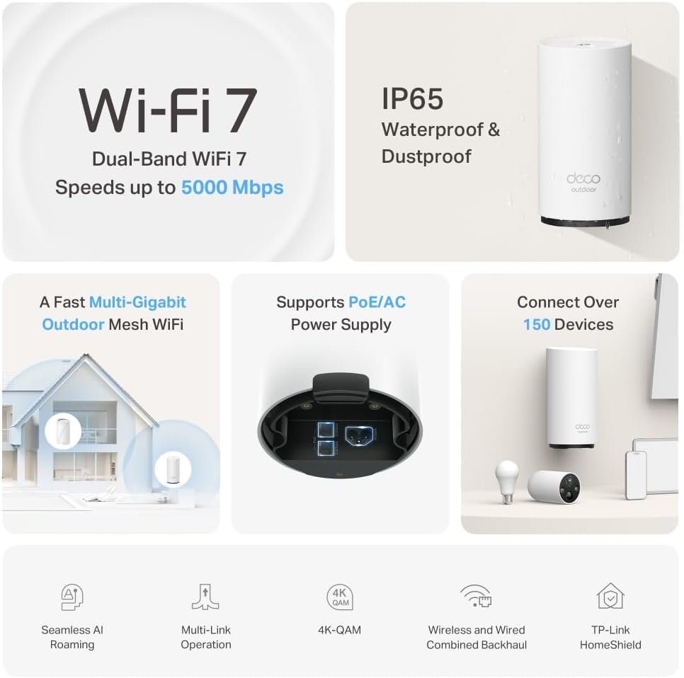 TP-Link WiFi 7 Mesh BE25 & BE22 (4-Node)