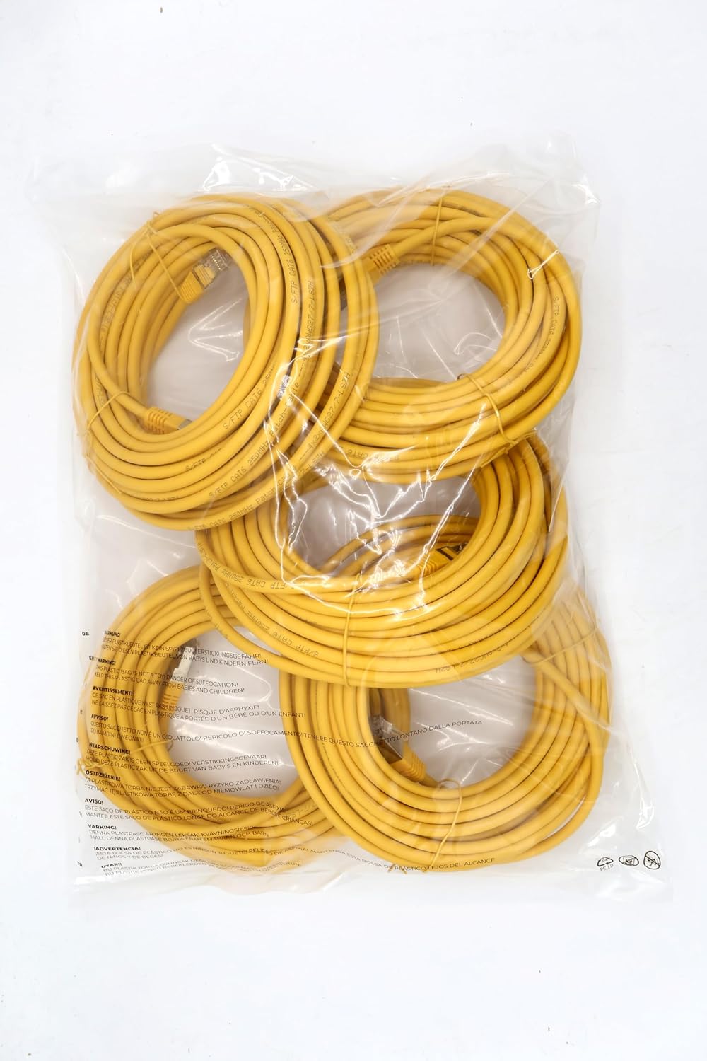 Cat6 Ethernet Cable 0.5m Yellow – 10 pcs