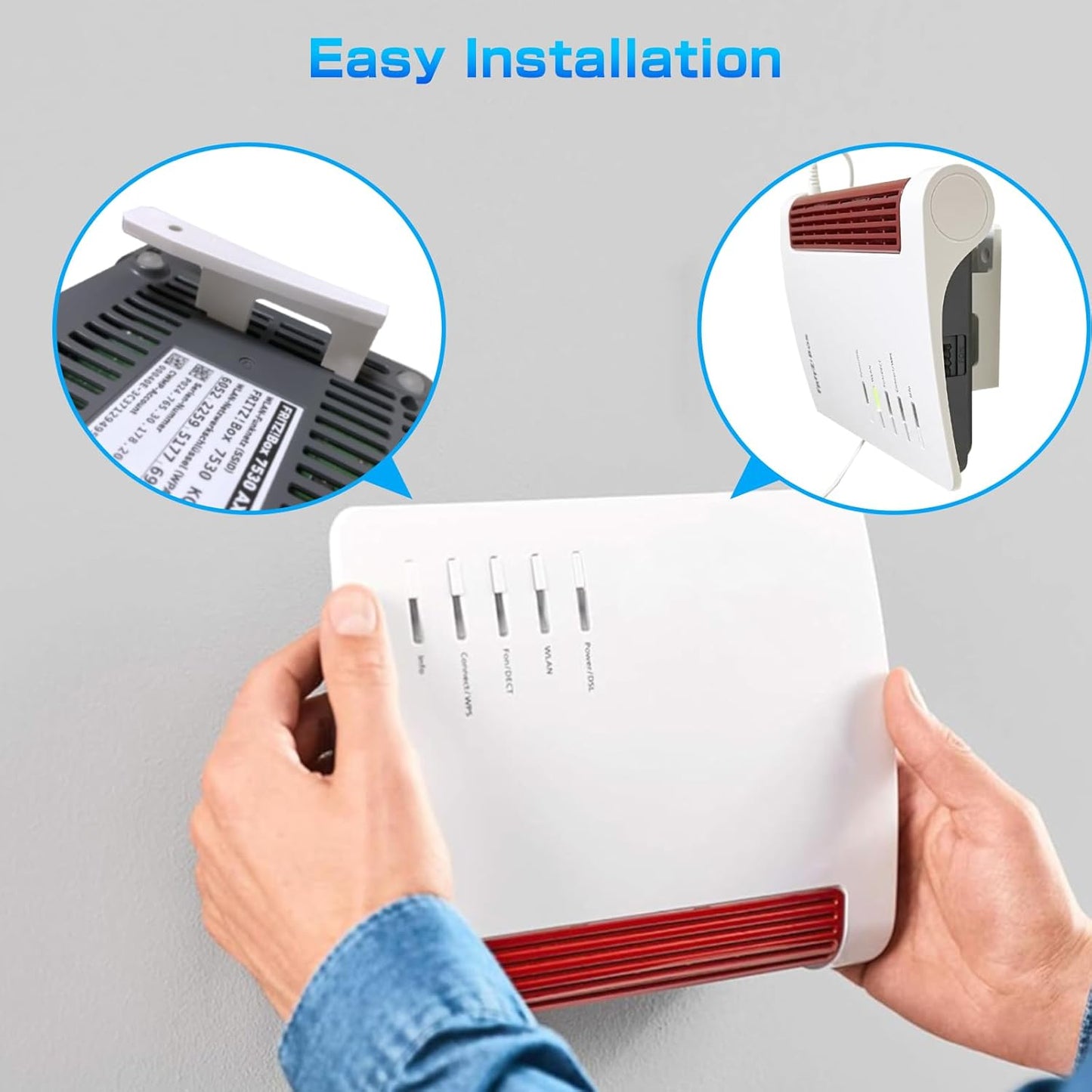 Wall Mount for FritzBox Routers (Grey)