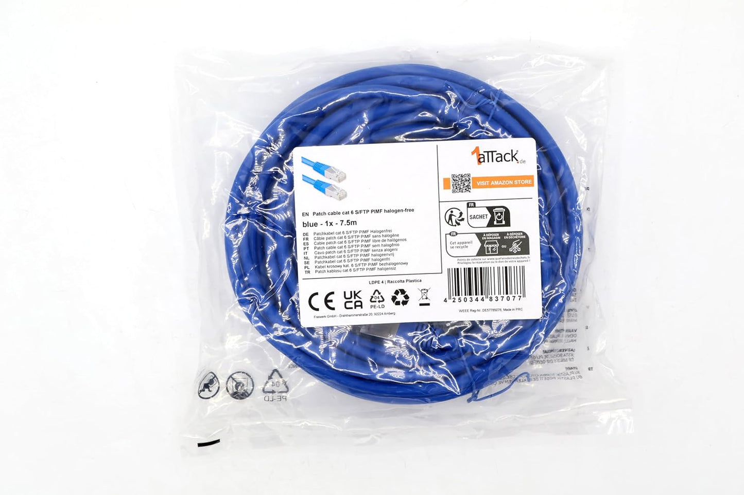 Cat6 Ethernet Cable 0.5m Yellow – 10 pcs