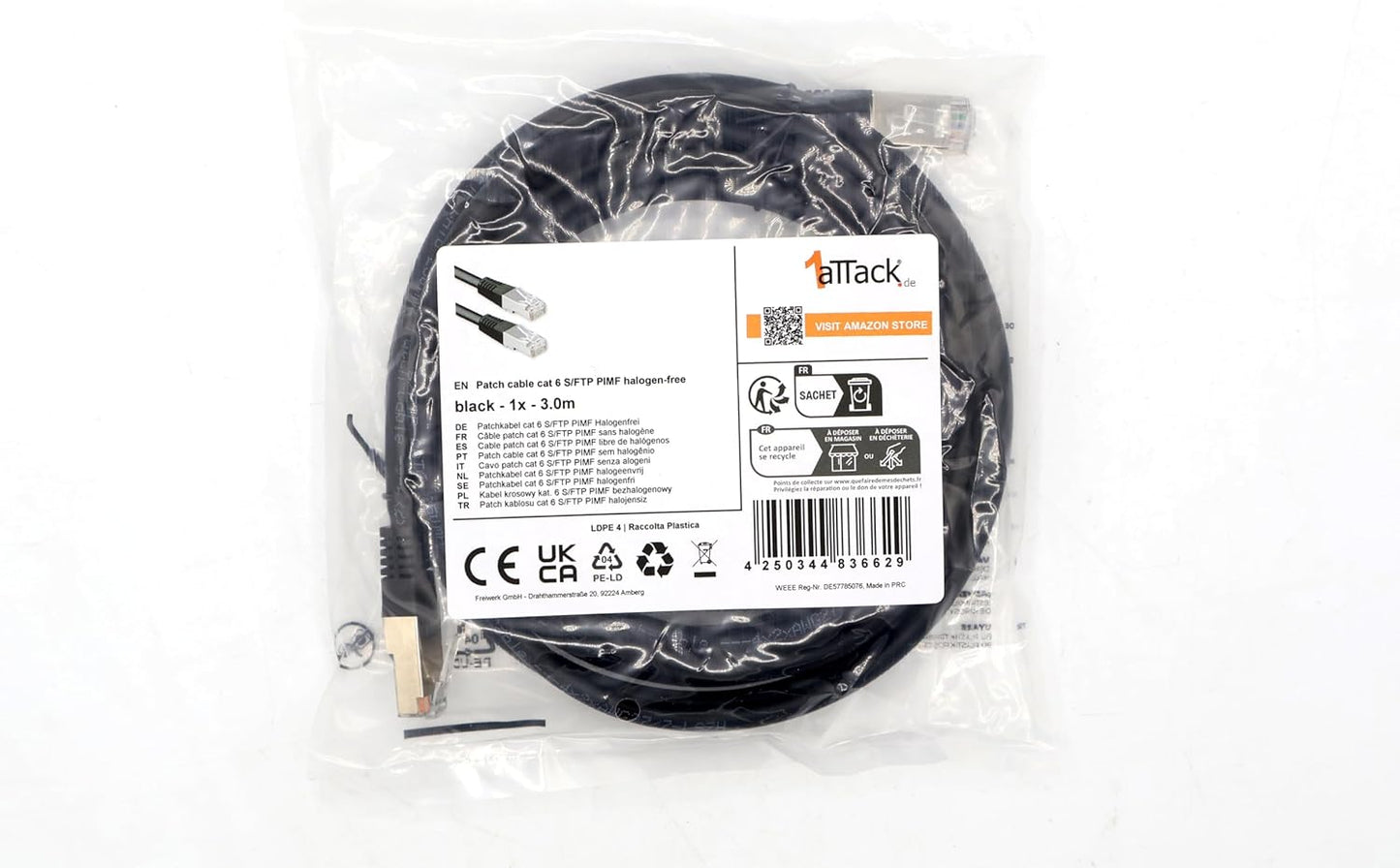 Cat6 Ethernet Cable 0.5m Yellow – 10 pcs