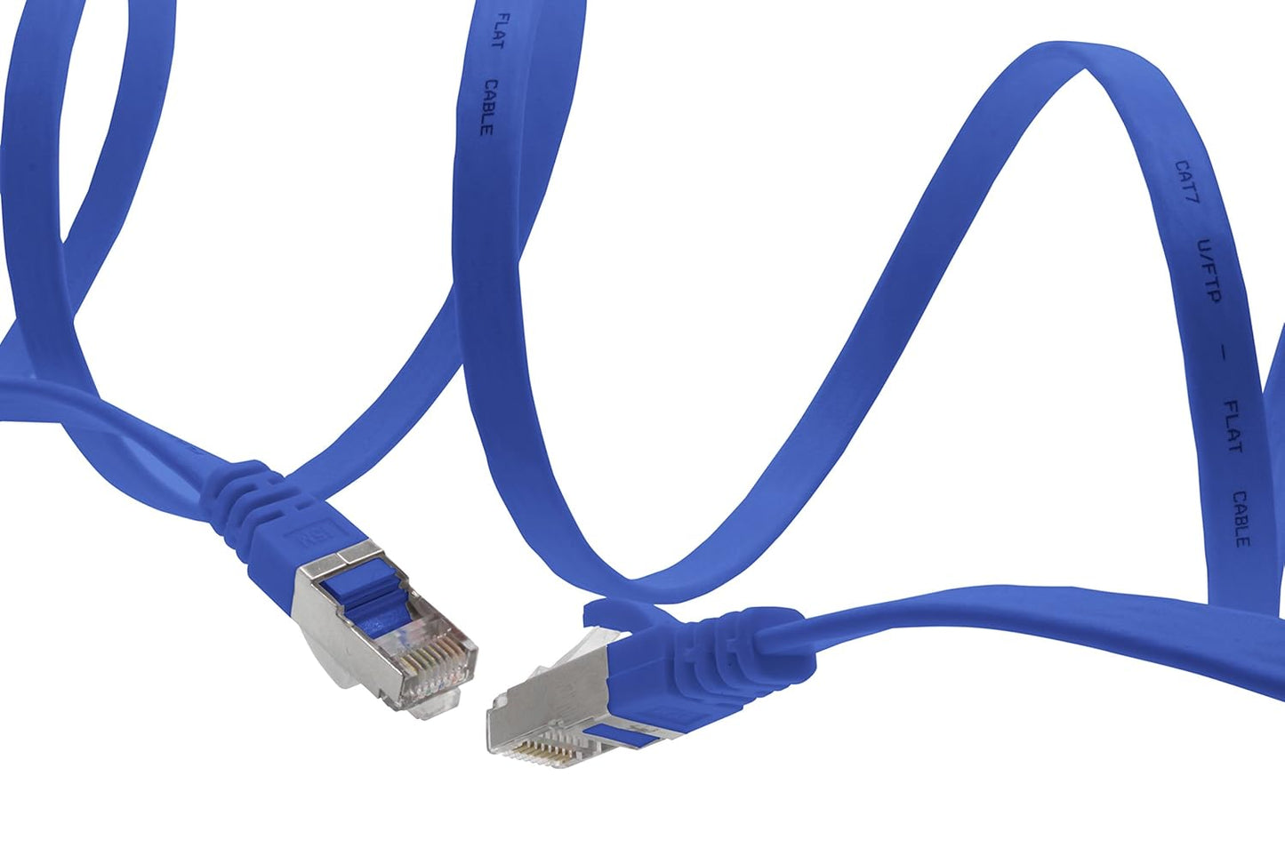 Cat7 Flat Ethernet Cable 0.25m Blue – 10 pcs