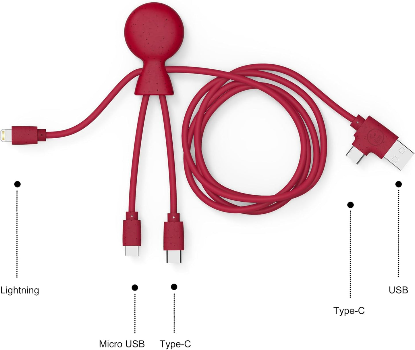 Xoopar Mr Bio 1m Multi-USB Cable Blue