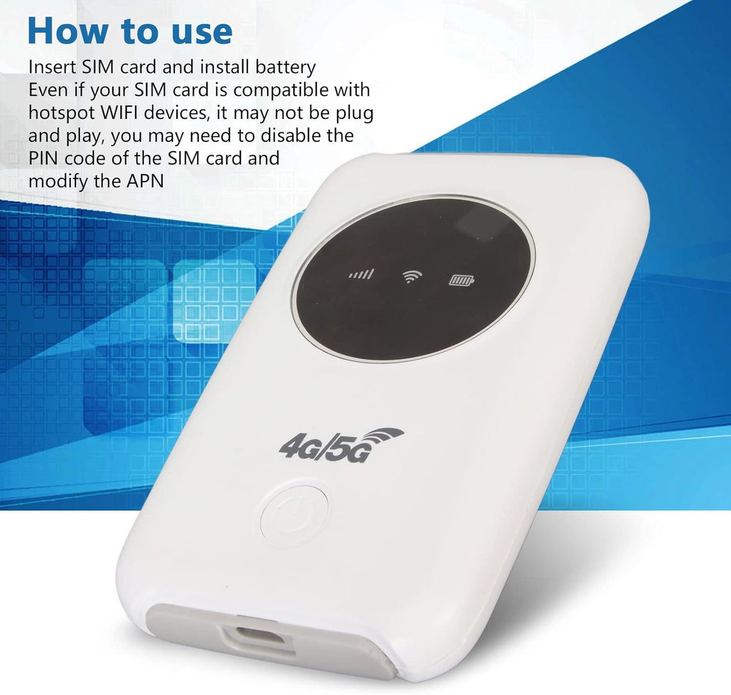 4G/5G Portable WiFi Router 300Mbps