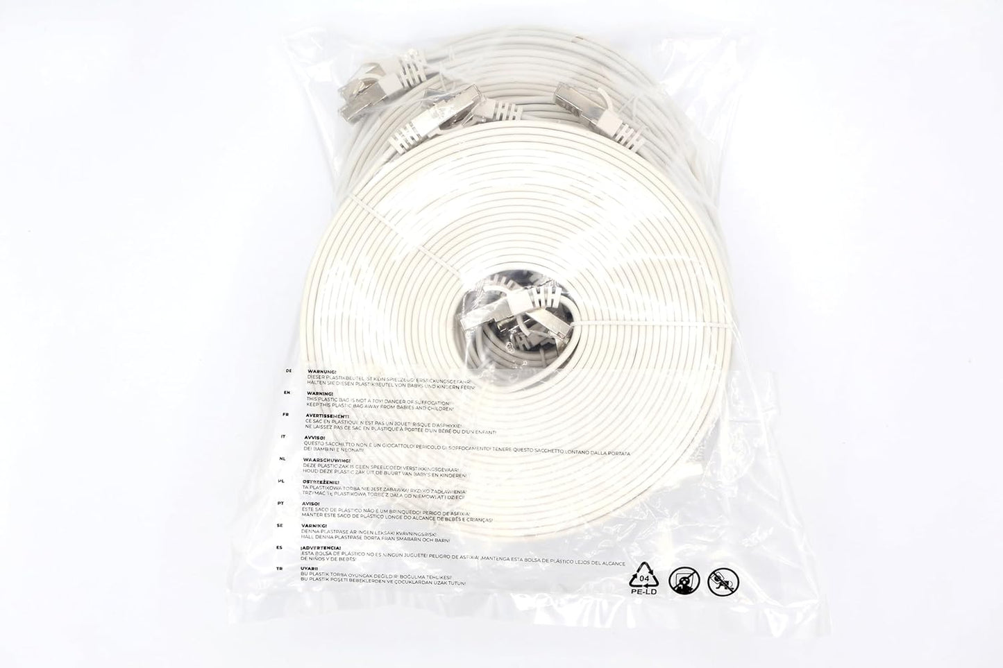 Cat7 Flat Ethernet Cable 0.25m Blue – 10 pcs