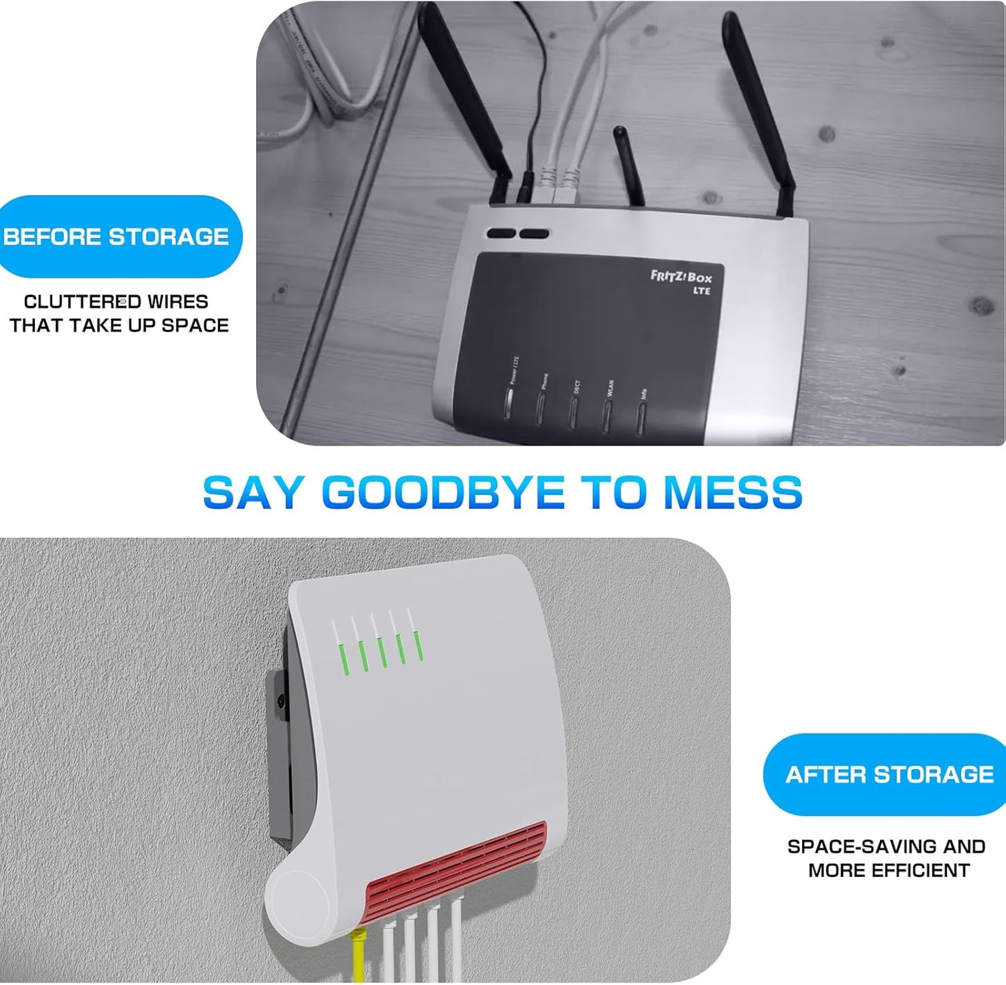 Wall Mount for FritzBox Routers (Grey)