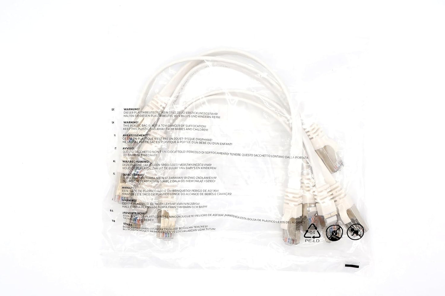 Cat7 Flat Ethernet Cable 0.25m Blue – 10 pcs