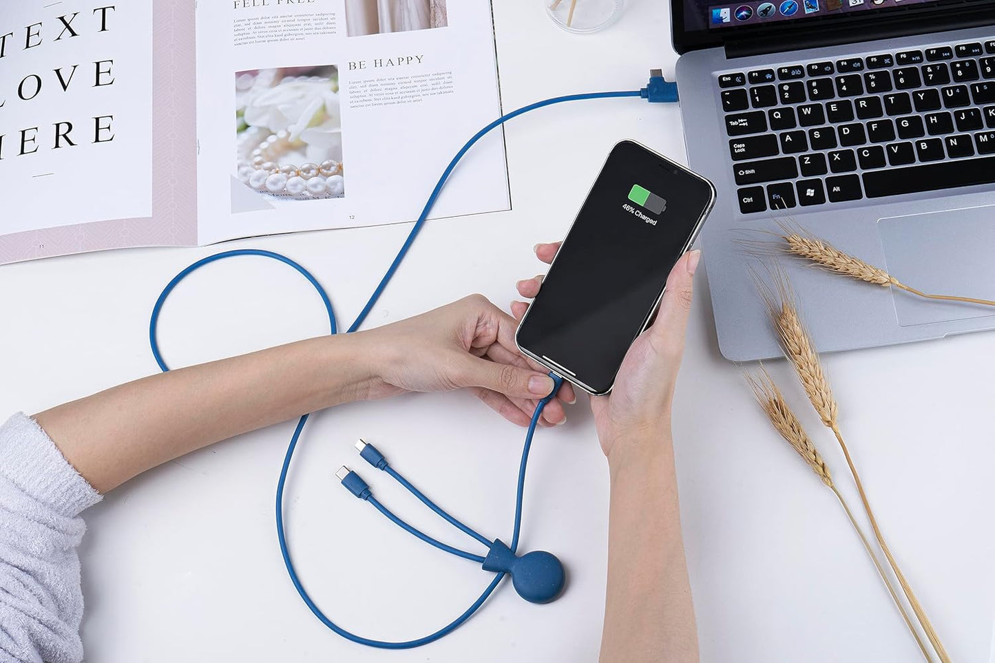 Xoopar Mr Bio 1m Multi-USB Cable Blue