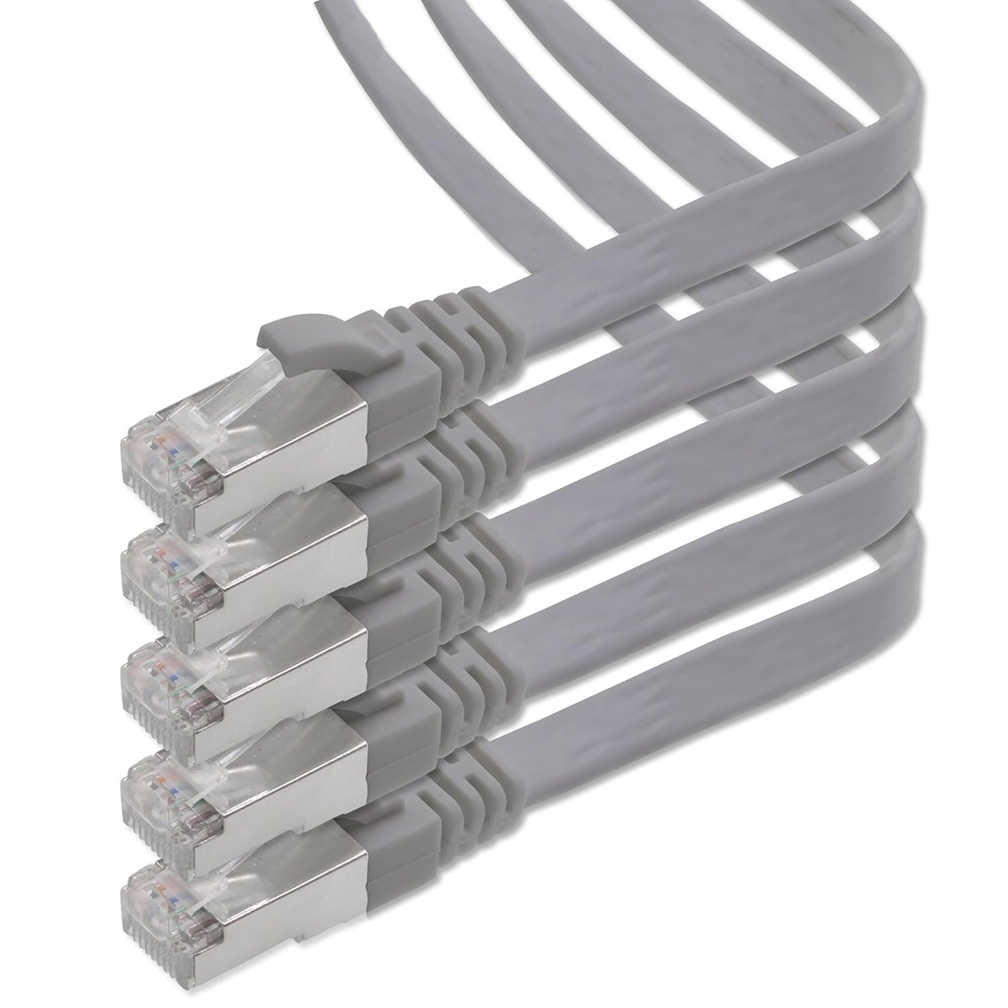 Cat7 Flat Ethernet Cable 0.25m Blue – 10 pcs