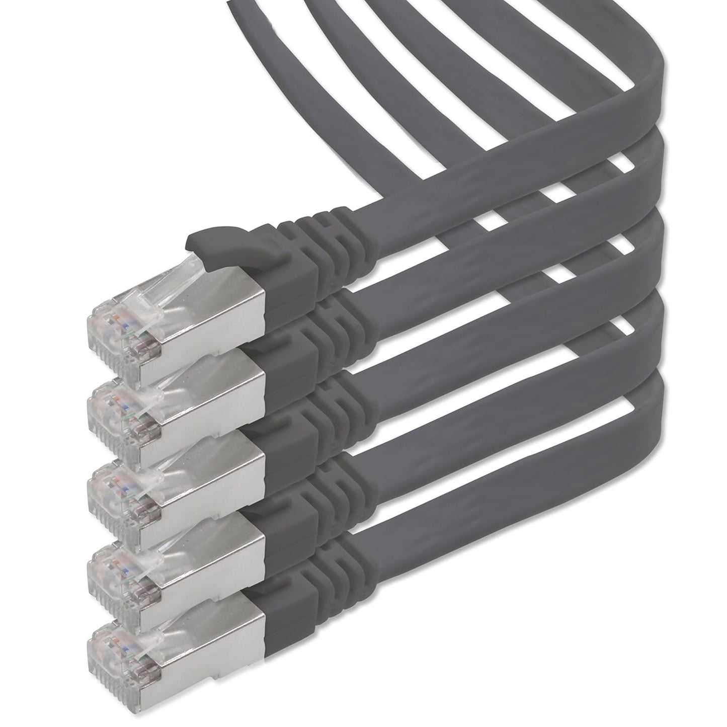 Cat7 Flat Ethernet Cable 0.25m Blue – 10 pcs