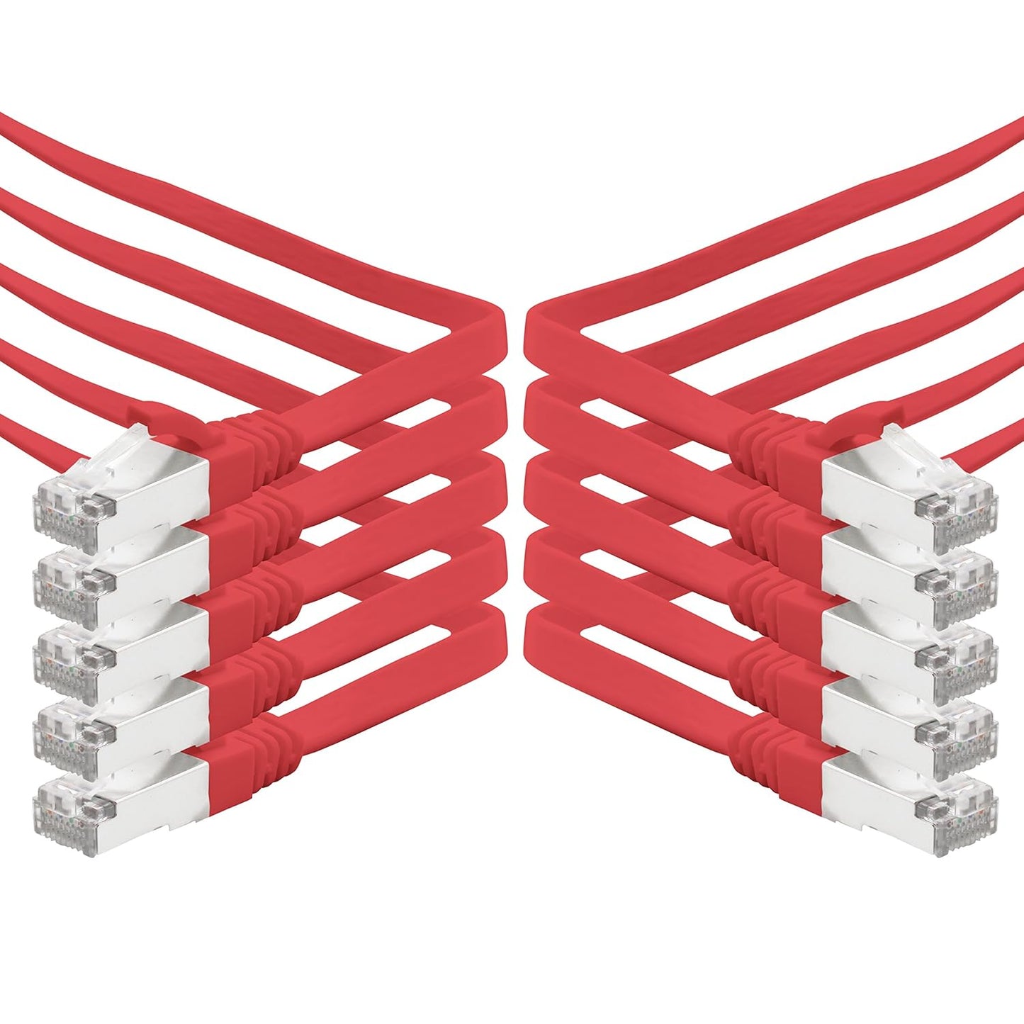 Cat7 Flat Ethernet Cable 7.5m Red