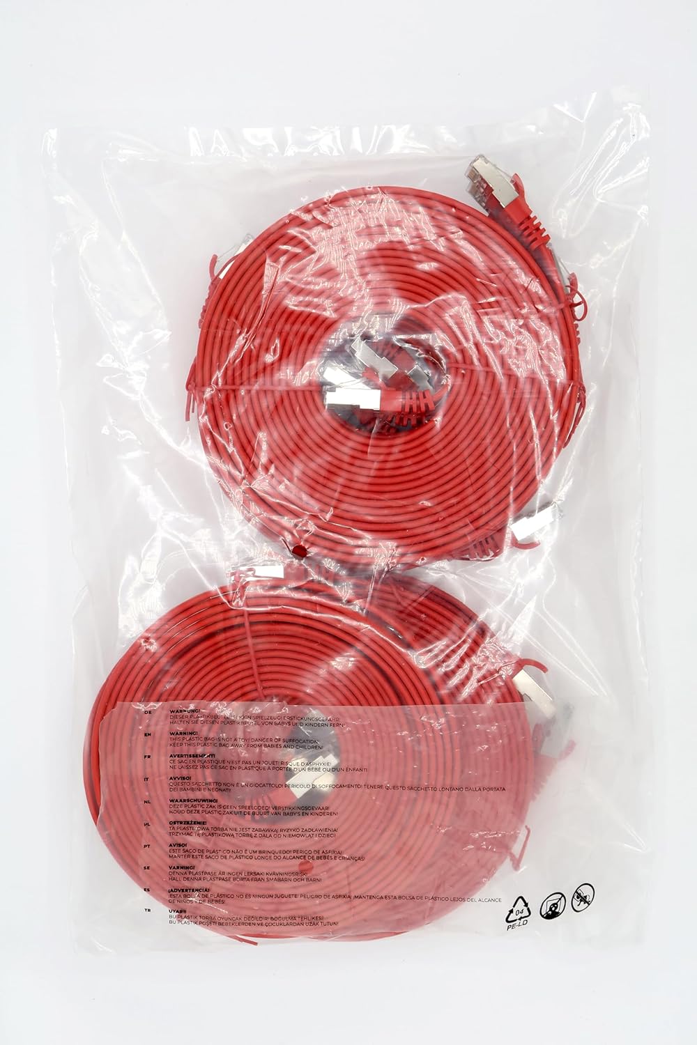 Cat7 Flat Ethernet Cable 7.5m Red