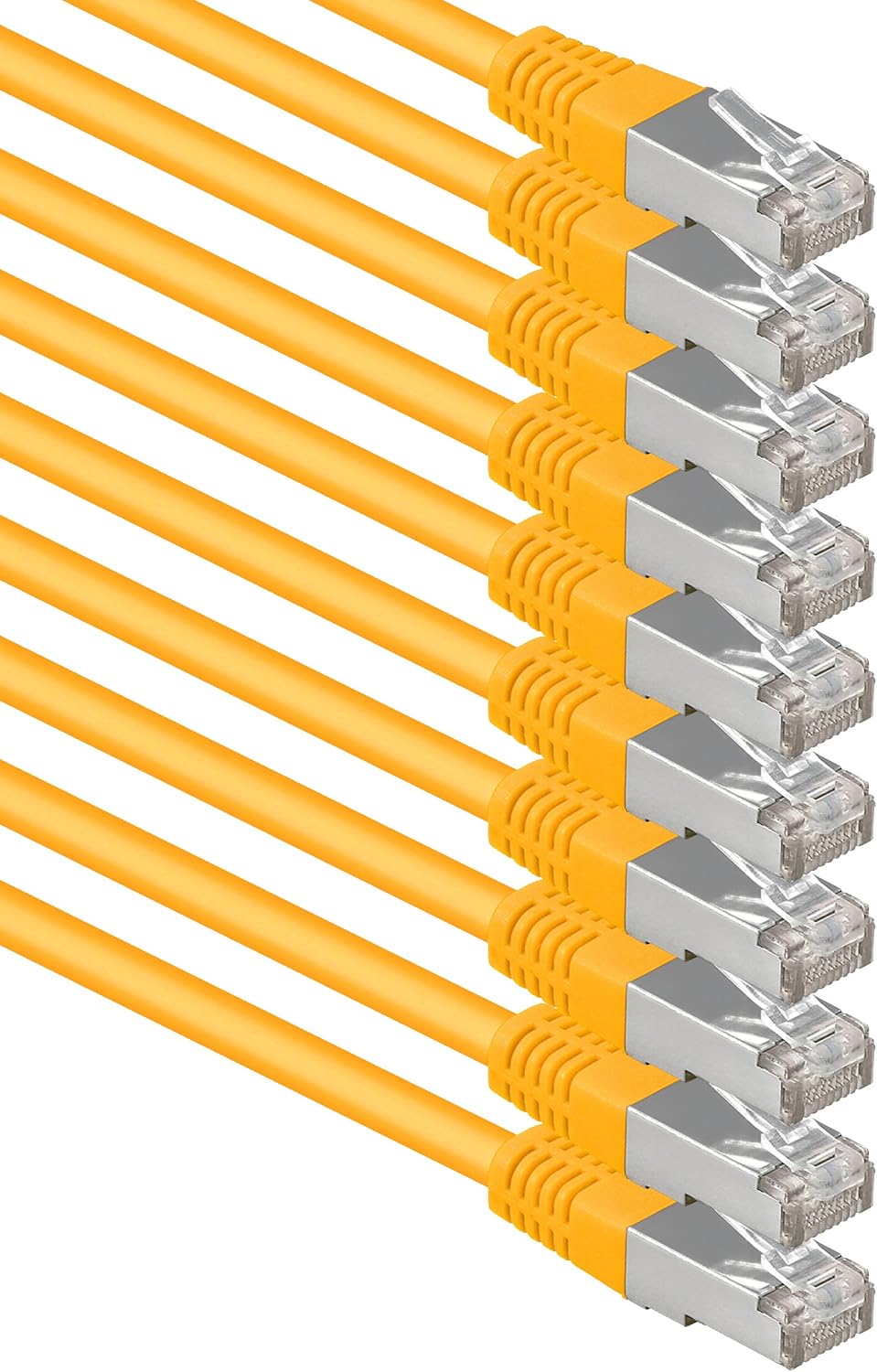 Cat6 Ethernet Cable 0.5m Yellow – 10 pcs