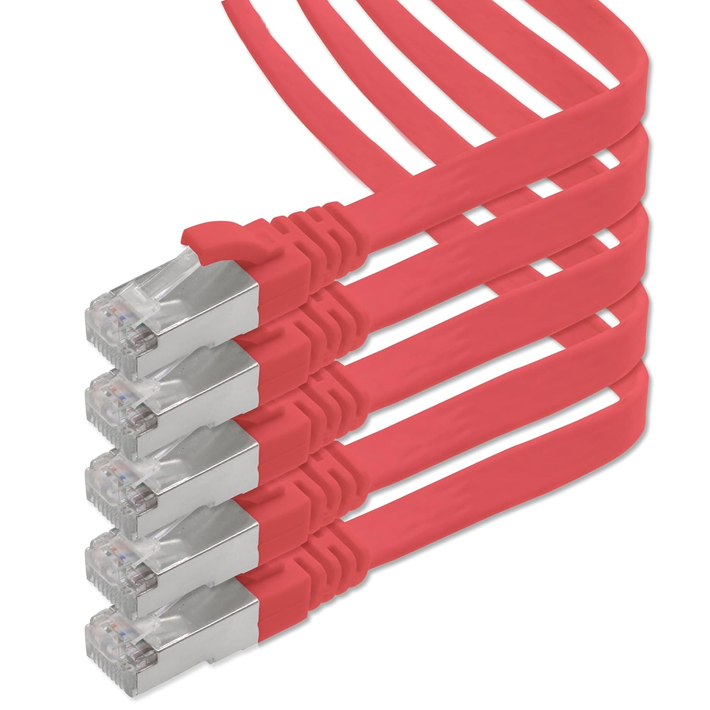 Cat7 Flat Ethernet Cable 7.5m Red