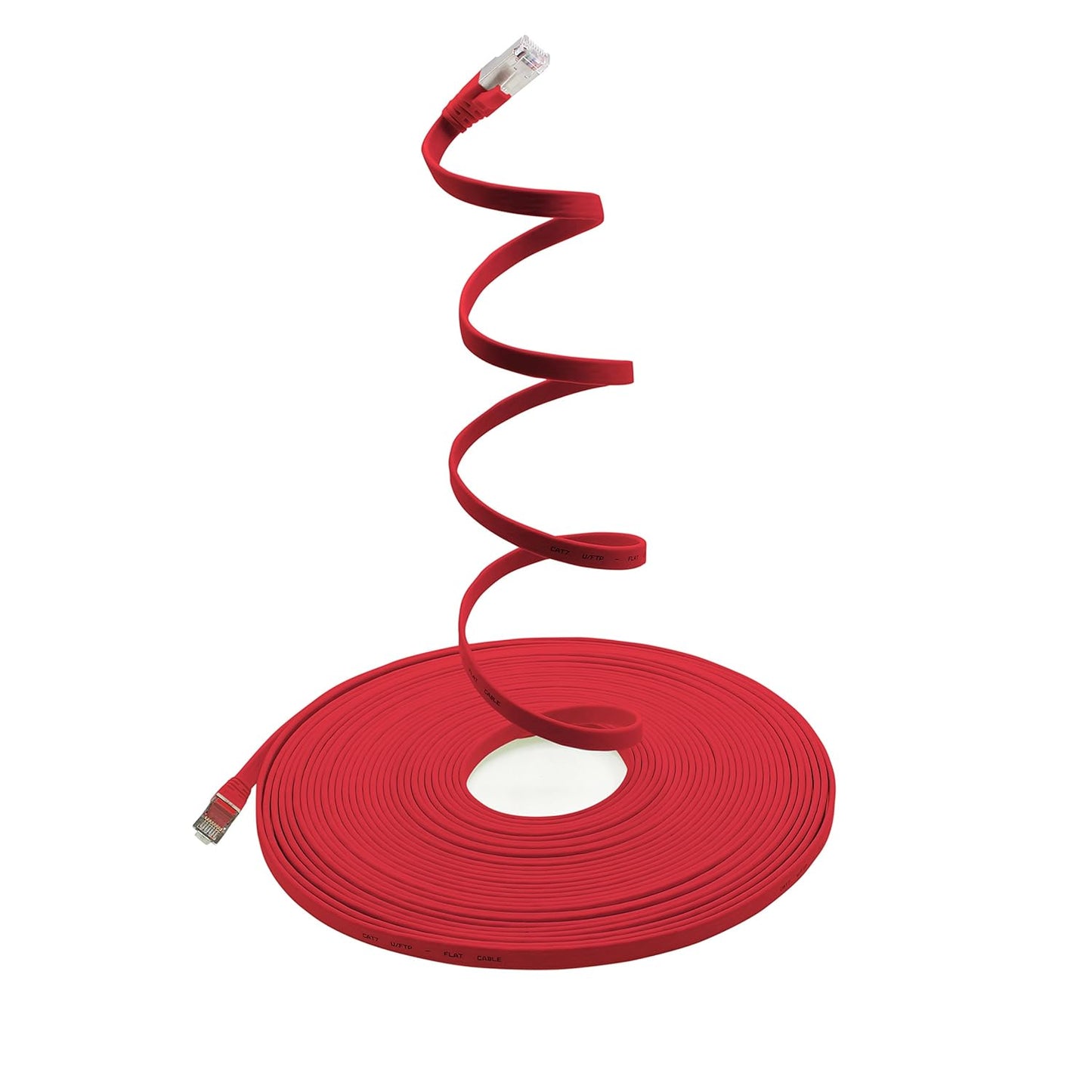 Cat7 Flat Ethernet Cable 7.5m Red