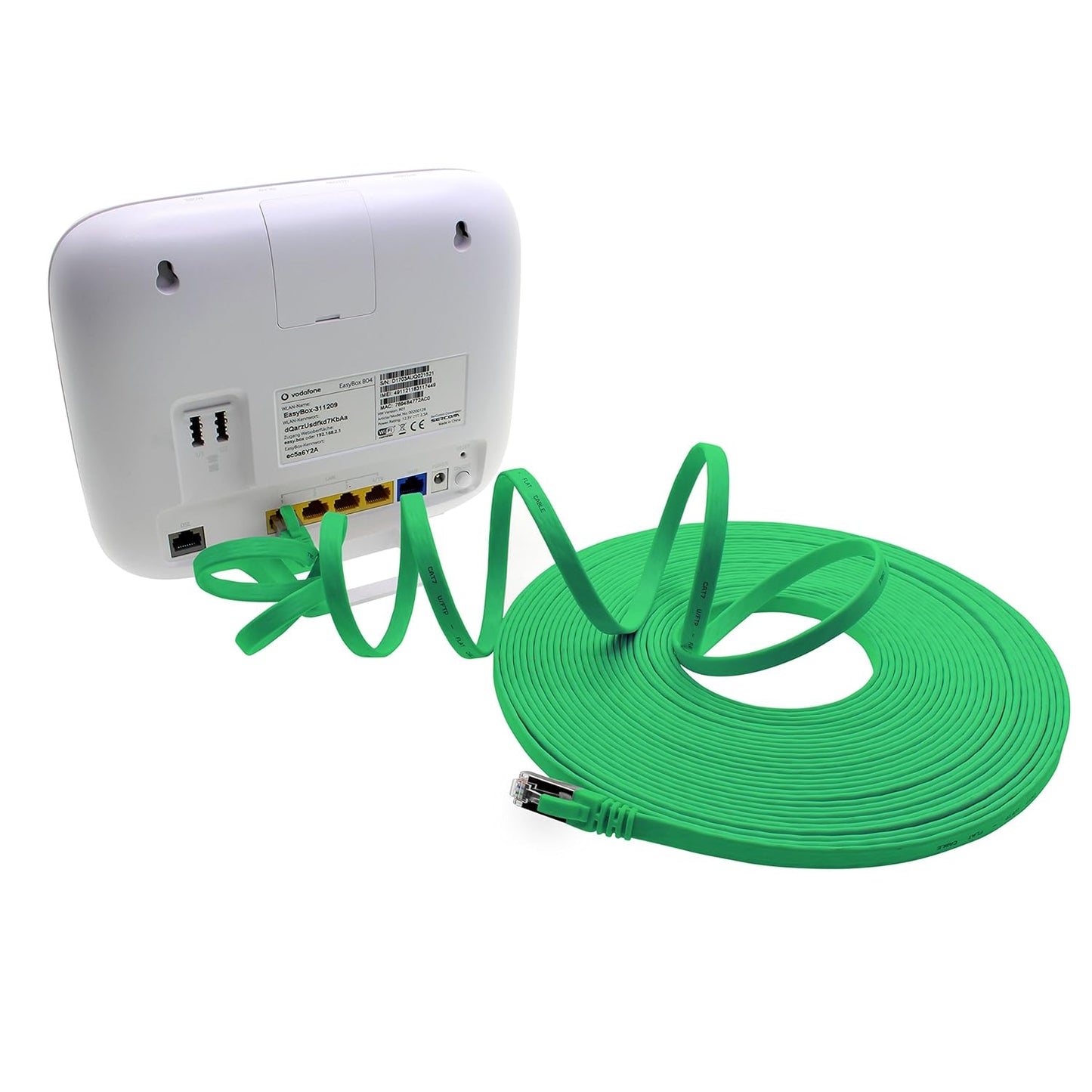 Cat7 Flat Ethernet Cable 0.25m Blue – 10 pcs