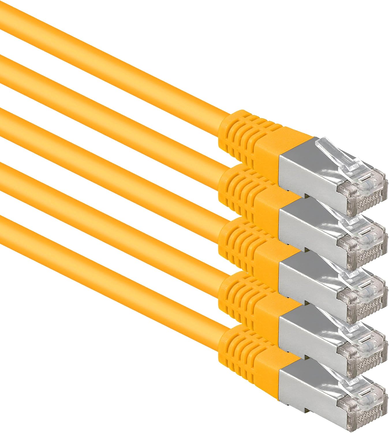 Cat6 Ethernet Cable 0.5m Yellow – 10 pcs