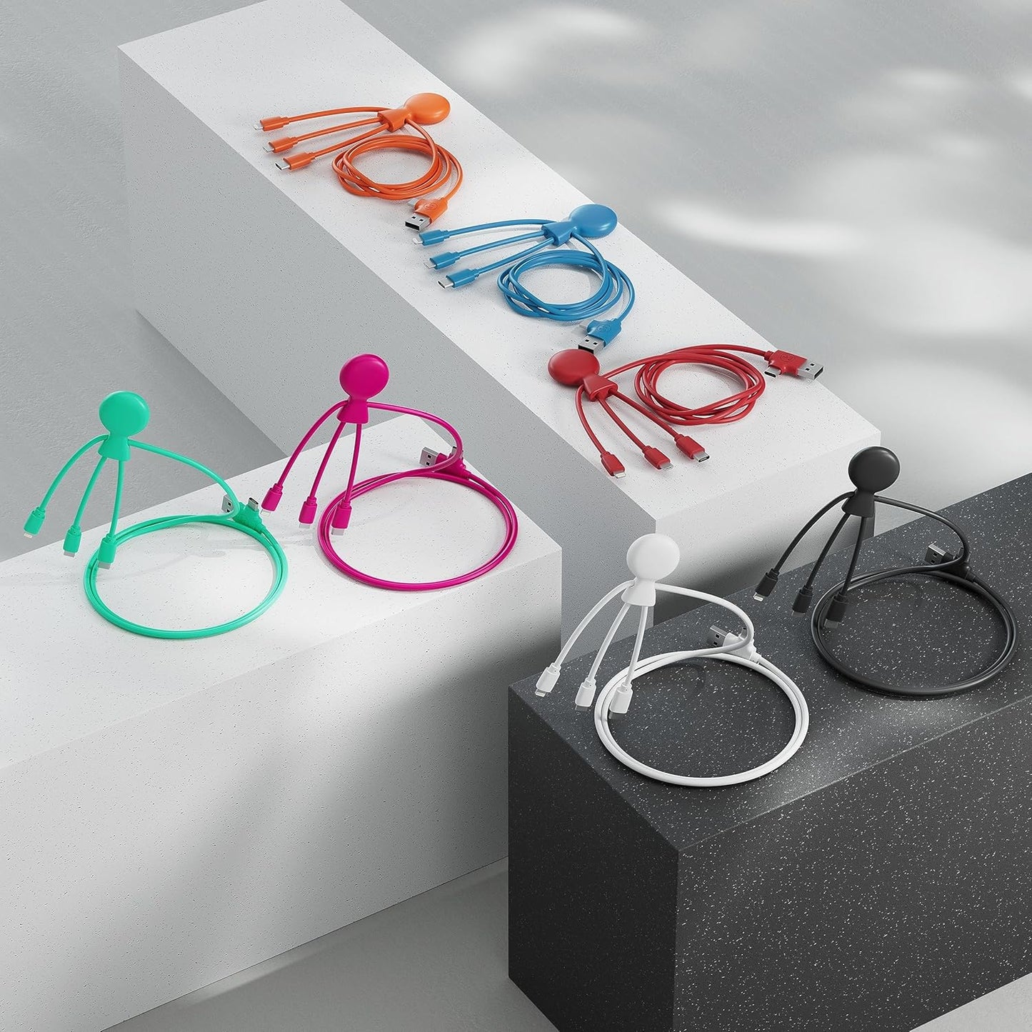 Xoopar Mr Bio 1m Multi-USB Cable Blue