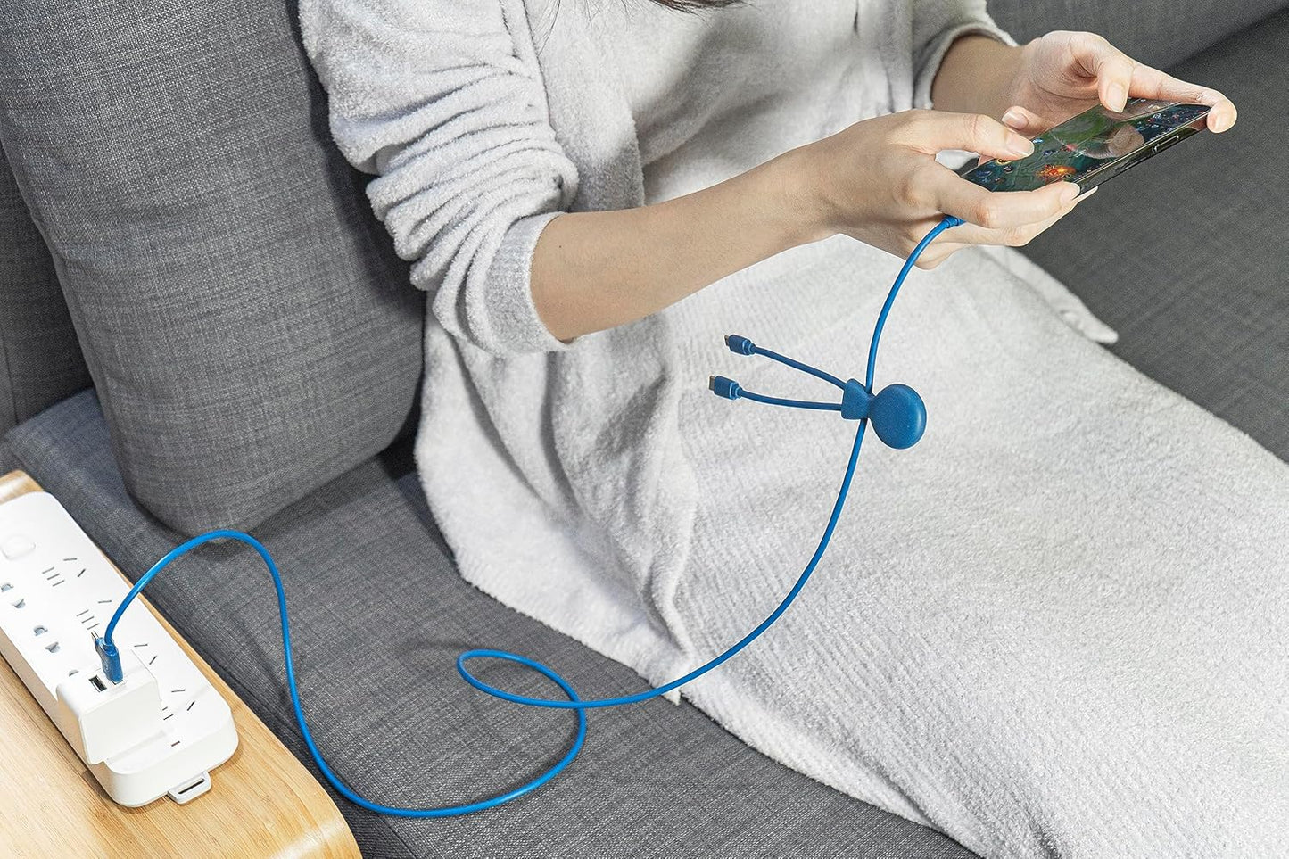 Xoopar Mr Bio 1m Multi-USB Cable Blue