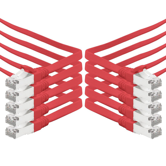 Cat7 Flat Ethernet Cable 7.5m Red