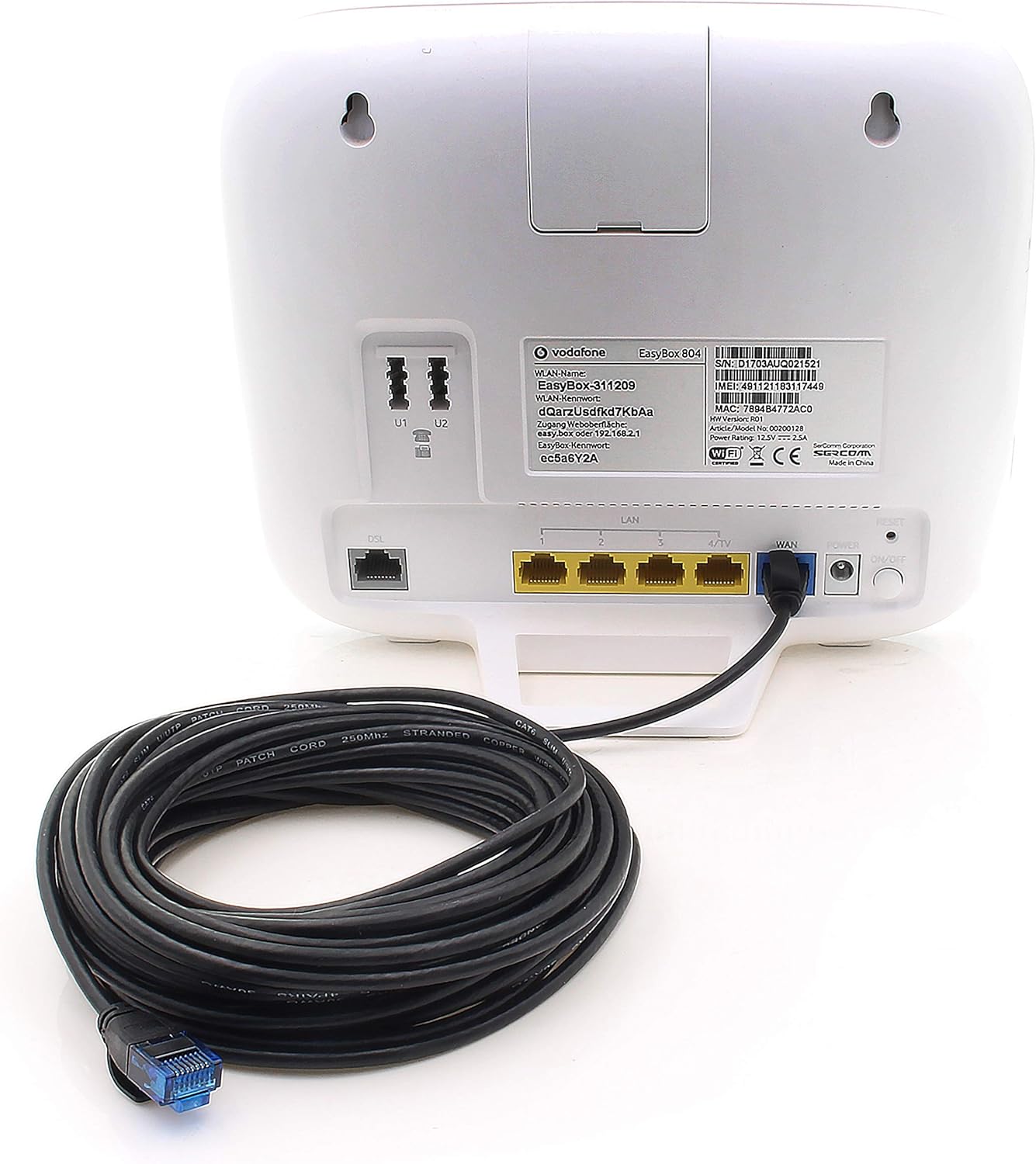 1aTTack.de Cat6 Network Cable 3m Black